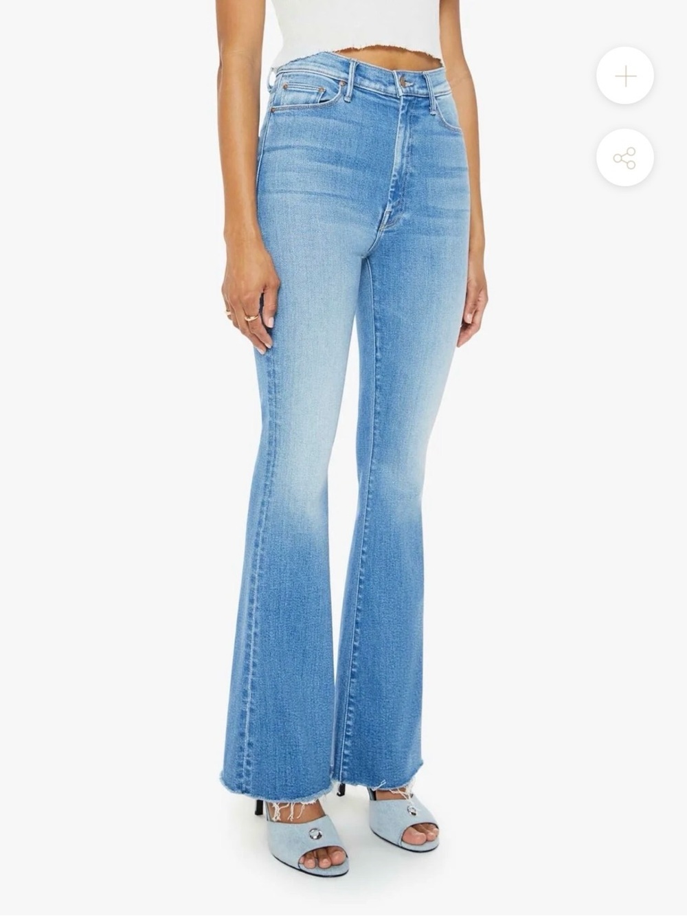 EUC MOTHER high waisted weekender fray 23